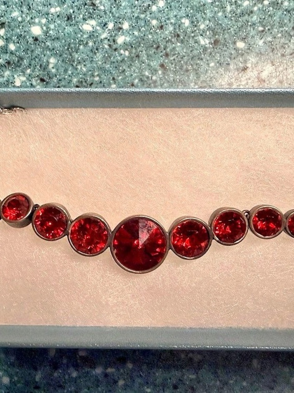 Touchstone Crystal by Swarovski Siam Crystal statement necklace